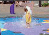 Child playing in the water