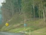 Falling rock sign